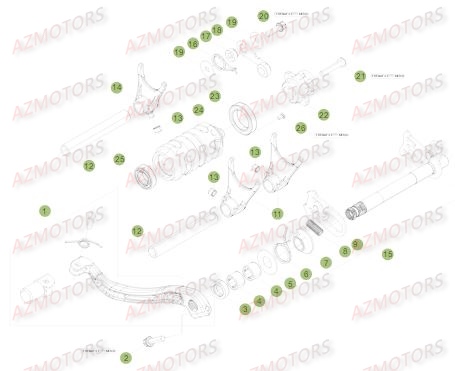 Commande Boite A Vitesses AZMOTORS Pieces BETA RR 2T 300 - (2017)