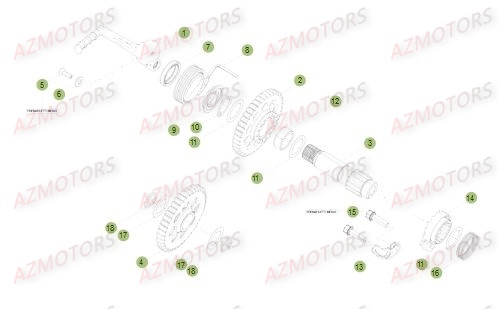 Kick Starter AZMOTORS Pieces BETA RR 2T 300 - (2017)