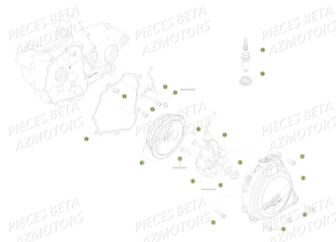 Allumage AZMOTORS Pieces BETA RR 2T 300 - (2018)