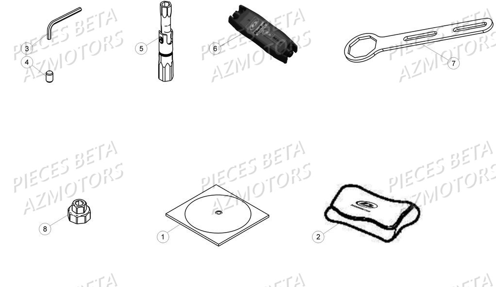 Outillage Special2 AZMOTORS PiÃ¨ces Beta RR 4T 480 Enduro - 2017