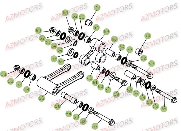 Bielette Du No Serie 1 A 149 AZMOTORS PiÃ¨ces Beta RR 4T 450 Enduro - 2008