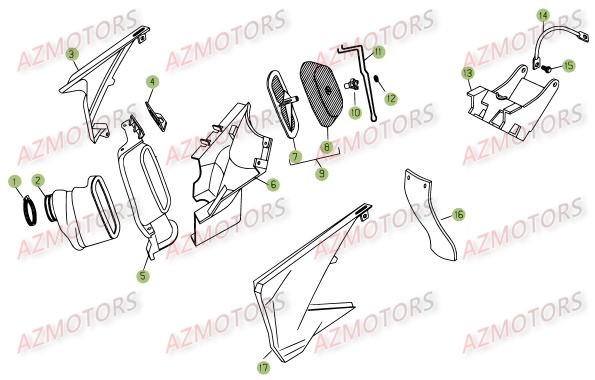 FILTRE AIR - BETA pour BOITIER DU FILTRE de RR-4T-08-450