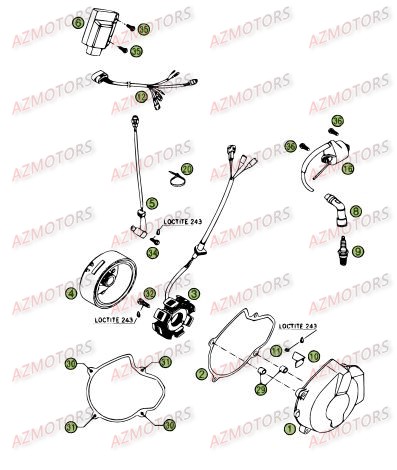 Allumage AZMOTORS PiÃ¨ces Beta RR 4T 525 Enduro - 2008