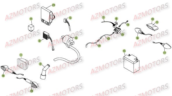 Installation Electrique AZMOTORS PiÃ¨ces Beta RR 4T 525 Enduro - 2008