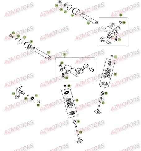 Soupape AZMOTORS PiÃ¨ces Beta RR 4T 525 Enduro - 2008