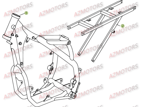 Chassis AZMOTORS PiÃ¨ces BETA RR 4T 400 - [2008]