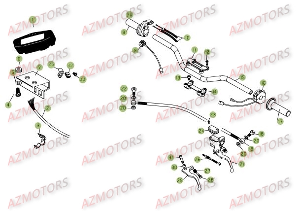 GUIDON RR 4T  07 - BETA pour COMMANDES GUIDON de RR-4T-08