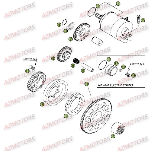 Demarrage Electrique AZMOTORS PiÃ¨ces BETA RR 4T 400 - [2008]