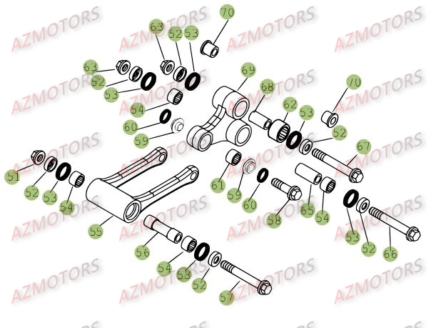 Suspension Arriere Du N De Serie 96 A 999999 [2] AZMOTORS PiÃ¨ces BETA RR 4T 400 - [2008]