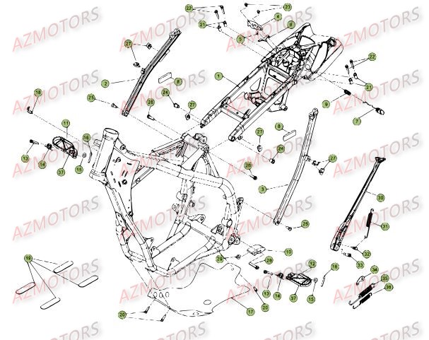 REPOSE-PIEDS - BETA pour ACCESSOIRES DU CHASSIS de RR-4T-12