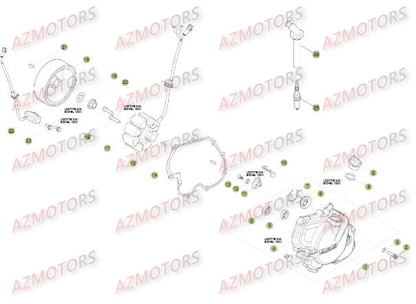 Allumage AZMOTORS PiÃ¨ces Beta RR 4T 350 Enduro - 2012