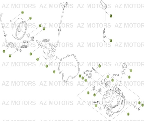 Allumage AZMOTORS PiÃ¨ces Beta RR 4T 350 Enduro - 2013