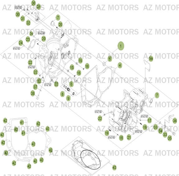 Carter AZMOTORS PiÃ¨ces Beta RR 4T 350 Enduro - 2013