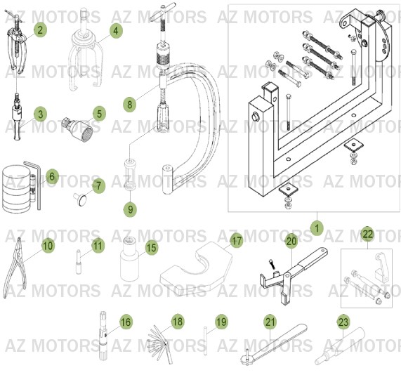 Outillage Special AZMOTORS PiÃ¨ces Beta RR 4T 350 Enduro - 2013