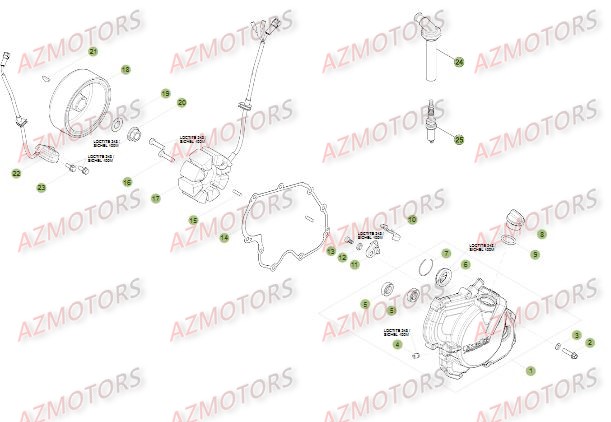Allumage AZMOTORS PiÃ¨ces Beta RR 4T 350 Enduro - 2014