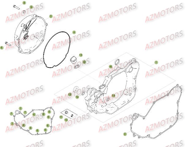 Carter 2 AZMOTORS PiÃ¨ces Beta RR 4T 350 Enduro - 2014