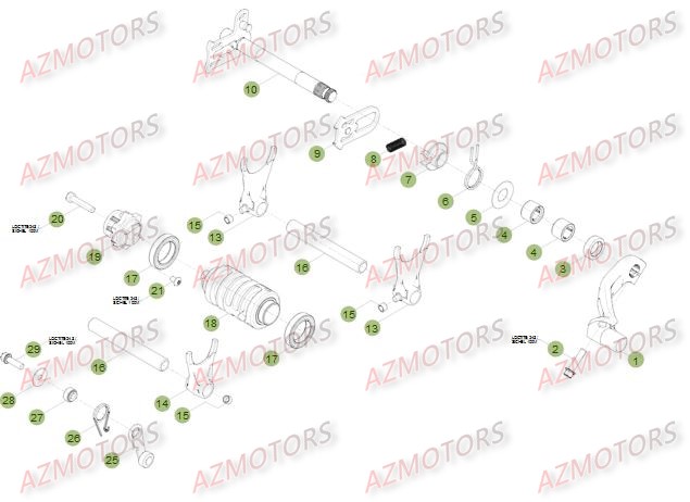 Commande Boite A Vitesses AZMOTORS PiÃ¨ces Beta RR 4T 350 Enduro - 2014
