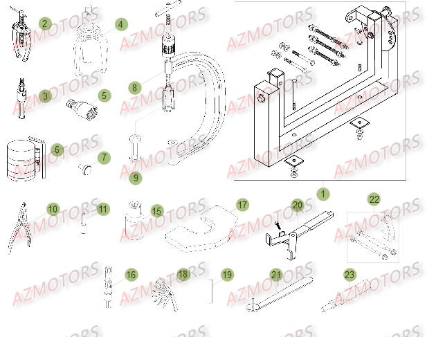 Outillage Special AZMOTORS PiÃ¨ces Beta RR 4T 350 Enduro - 2014