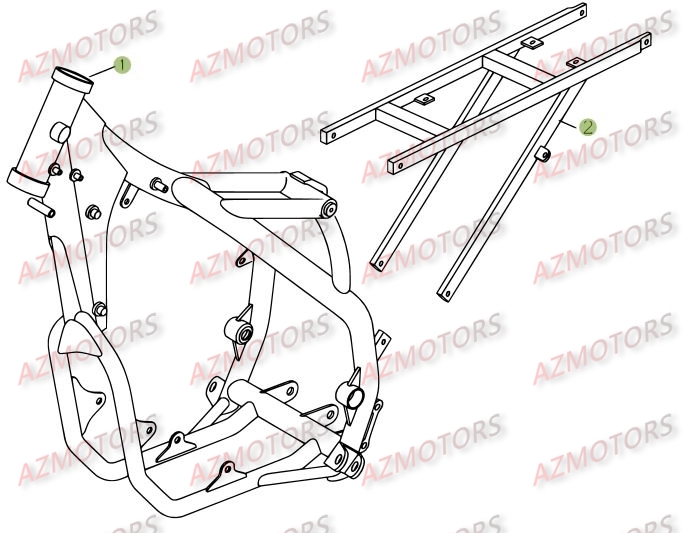 Chassis AZMOTORS PiÃ¨ces BETA RR 4T 400 - [2006-2005]