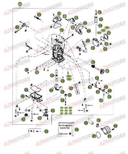 Carburateur AZMOTORS PiÃ¨ces Beta RR 4T 400 Enduro - 2009