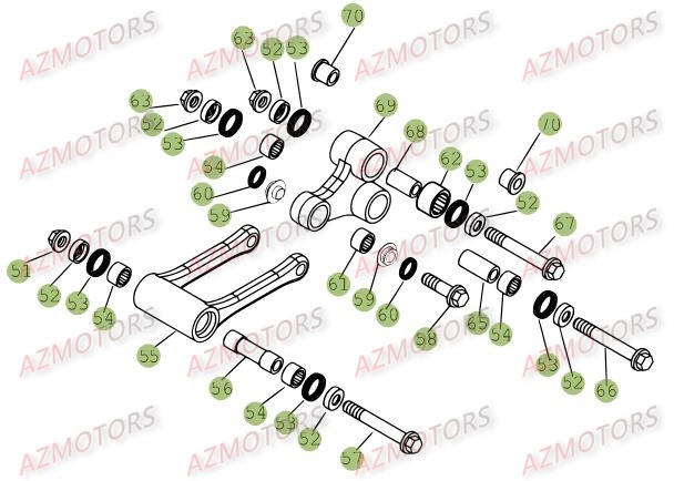 Fourche Arriere Suspension Ar 2 AZMOTORS PiÃ¨ces Beta RR 4T 400 Enduro - 2009