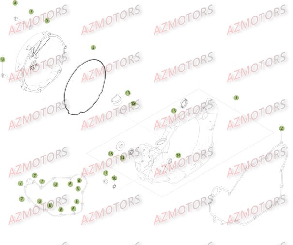 Carter 2 AZMOTORS PiÃ¨ces Beta RR 4T 400 Enduro - 2010