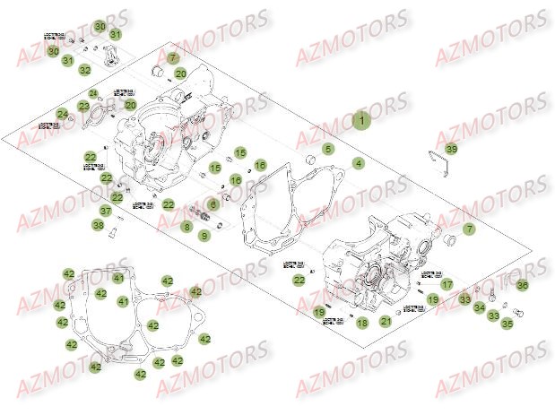 Carter AZMOTORS PiÃ¨ces Beta RR 4T 400 Enduro - 2012