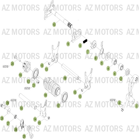 Commande Boite A Vitesses AZMOTORS PiÃ¨ces Beta RR 4T 400 Enduro - 2013