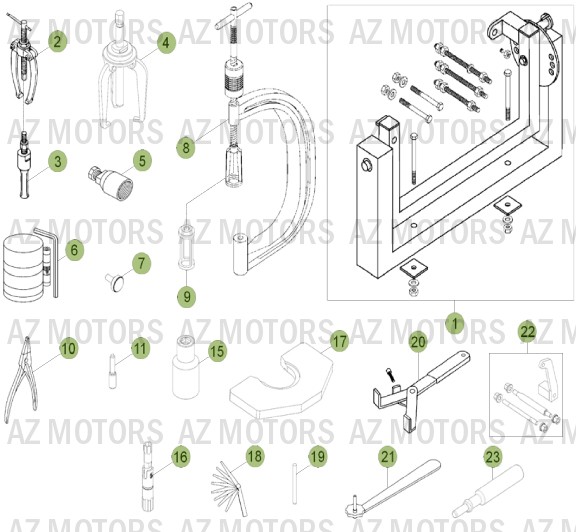 Outillage Special AZMOTORS PiÃ¨ces Beta RR 4T 400 Enduro - 2013