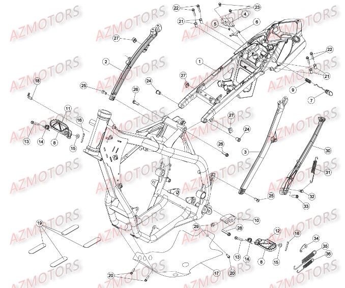 REPOSE-PIEDS - BETA pour ACCESSOIRES DU CHASSIS de RR-4T-400-14