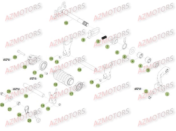 Commande Boite A Vitesses AZMOTORS PiÃ¨ces Beta RR 4T 400 Enduro - 2014