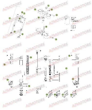 Fourche Du No Serie 150069 A 159999 AZMOTORS PiÃ¨ces Beta RR 4T 400 Enduro - 2014