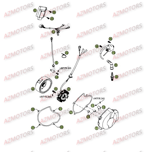 Allumage AZMOTORS PiÃ¨ces BETA RR 4T 450 - [2006-2005]