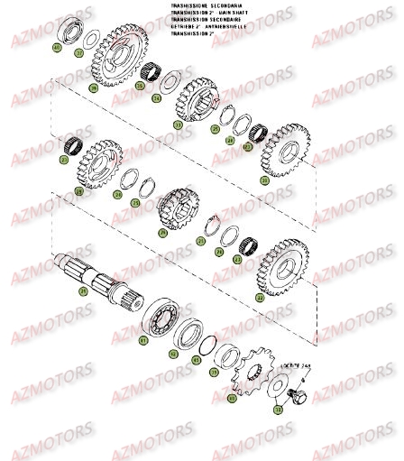 Boite A Vitesses 2 AZMOTORS PiÃ¨ces BETA RR 4T 450 - [2006-2005]