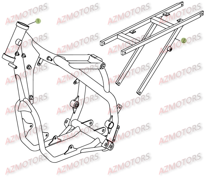 Chassis AZMOTORS PiÃ¨ces BETA RR 4T 450 - [2006-2005]