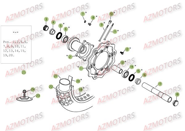 Roue Avant AZMOTORS PiÃ¨ces Beta RR 4T 450 Enduro - 2009