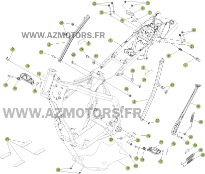 REPOSE-PIEDS - BETA pour ACCESSOIRES DU CHASSIS de RR-4T-450-11