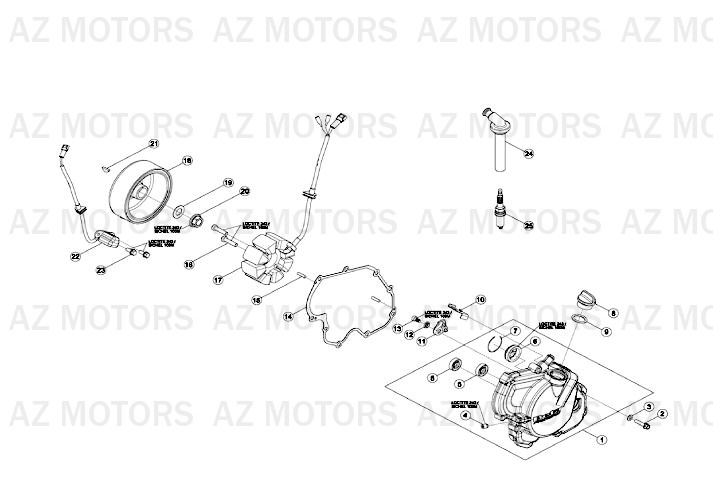 Allumage AZMOTORS PiÃ¨ces Beta RR 4T 450 Enduro - 2011