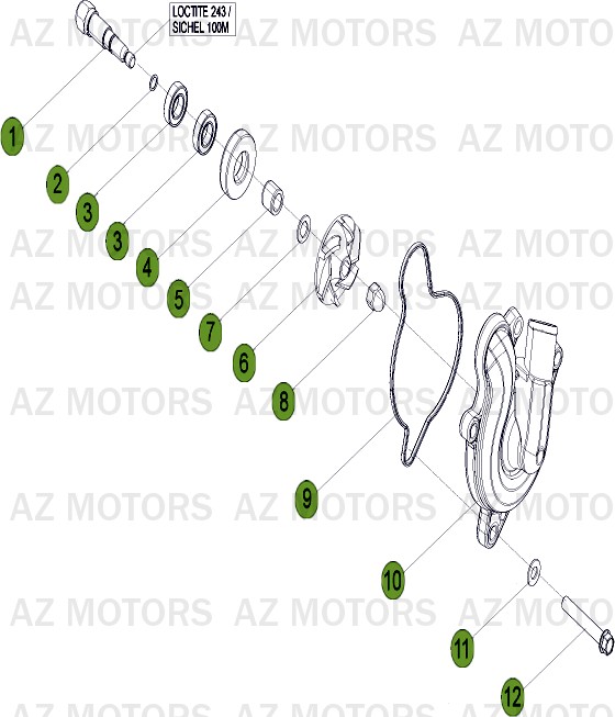 Installation De Refroidissement AZMOTORS PiÃ¨ces Beta RR 4T 450 Enduro - 2011