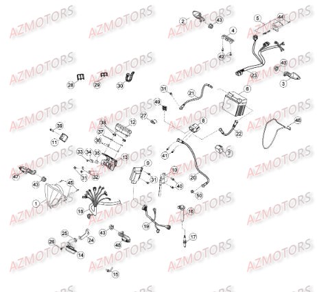 Installation Electrique AZMOTORS PiÃ¨ces Beta RR 4T 450 Enduro - 2012