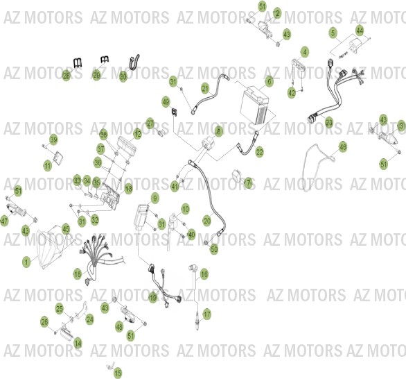 Installation Electrique AZMOTORS PiÃ¨ces Beta RR 4T 450 Enduro - 2013