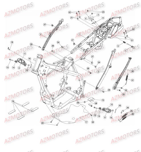 REPOSE-PIEDS - BETA pour ACCESSOIRES DU CHASSIS de RR-4T-450-14