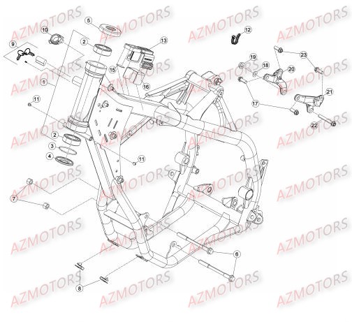Chassis AZMOTORS PiÃ¨ces Beta RR 4T 450 Enduro - 2014