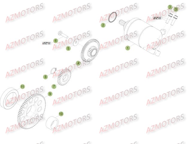 Demarrage Electrique AZMOTORS PiÃ¨ces Beta RR 4T 450 Enduro - 2014