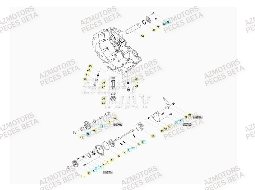 Pompe A Huile AZMOTORS PiÃ¨ces Beta RR 4T 480 Enduro - 2015