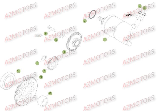 Demarrage Electrique AZMOTORS PiÃ¨ces Beta RR 4T 498 Enduro - 2014