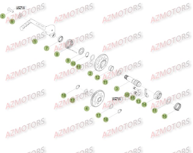 Kick Starter AZMOTORS PiÃ¨ces Beta RR 4T 498 Enduro - 2014