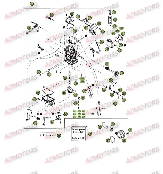 Carburateur AZMOTORS PiÃ¨ces BETA RR 4T 525 - [2006-2005]