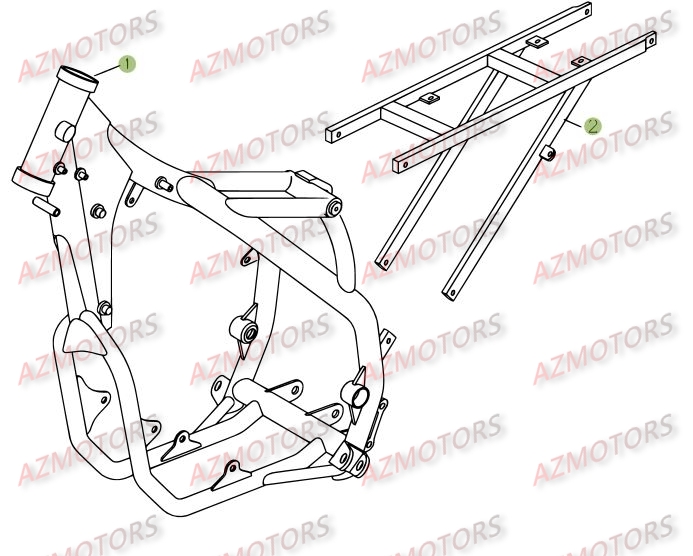 Chassis AZMOTORS PiÃ¨ces BETA RR 4T 525 - [2006-2005]