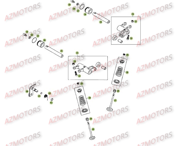 Cylindre Culasse Distribution 2 AZMOTORS PiÃ¨ces BETA RR 4T 525 - [2006-2005]